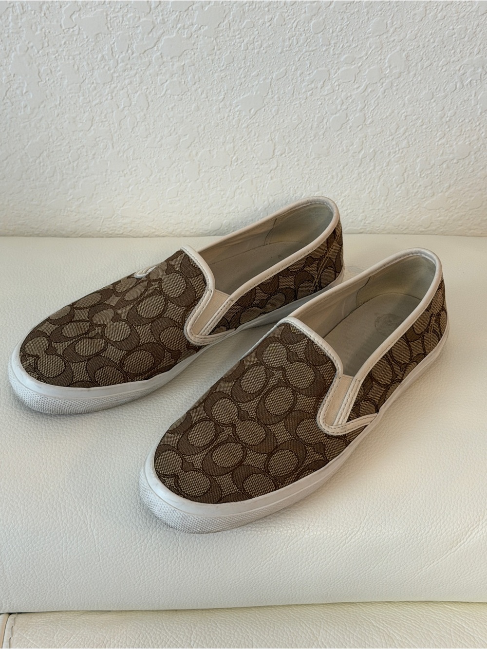 Coach Slip-On Canvas Women's Sneakers in Brown